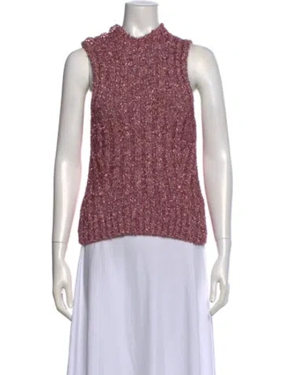 Pre-owned Ganni Mock Neck Sleeveless Top