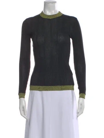 Pre-owned Ganni Mock Neck Sweater In Black