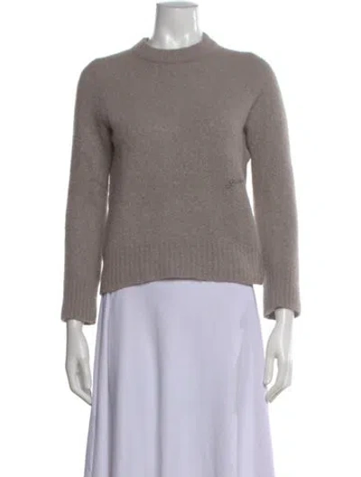 Pre-owned Ganni Mock Neck Sweater In Gray