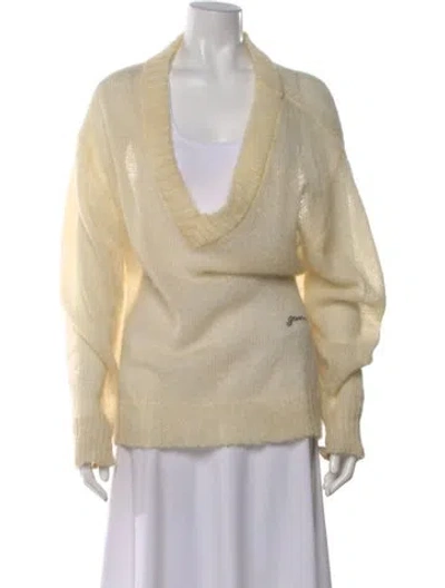 Pre-owned Ganni Mohair Cowl Neck Sweater In Neutral