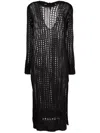Ganni Cut-out Detailed Open Knitted Midi Dress