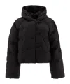 Ganni Down Jacket With Embroidered Monogram In Black