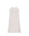 Ganni Gestuftes Midikleid Aus Bedrucktem Georgette In White