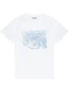 Ganni Basic Jersey Tattoo Lace Relaxed T-shirt In White