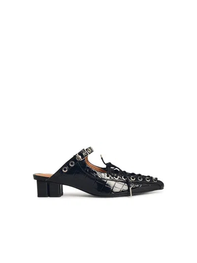 GANNI GANNI MULES WITH LACES
