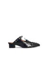 Ganni Mules With Laces In Black 'oleatex'