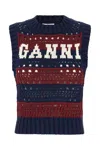 Ganni Multicolor Cotton And Polyester Vest In Multi