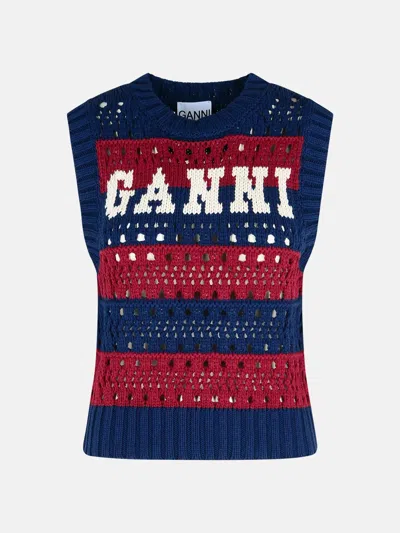 Ganni Multicolor Cotton Blend Vest
