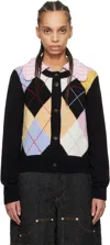 Ganni Harlequin Argyle Wool-blend Cardigan In 999 Multicolour