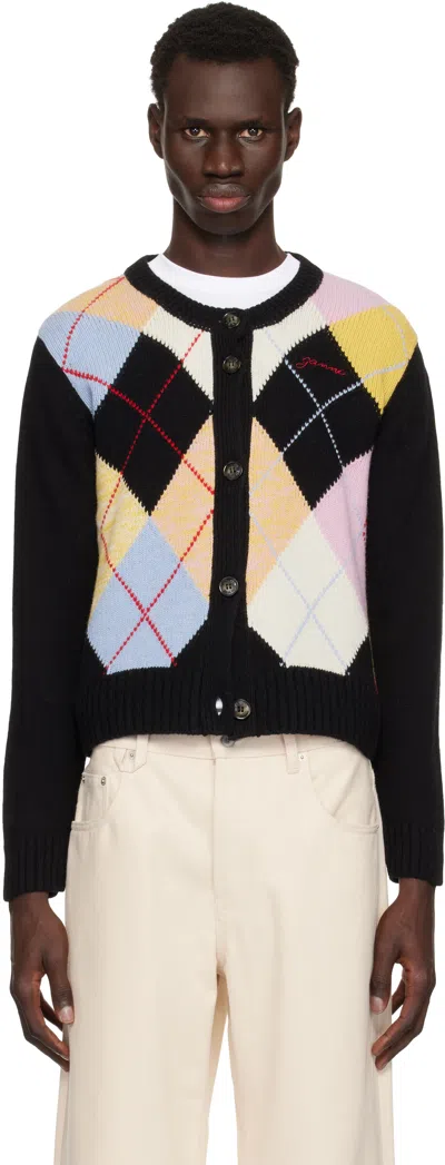 Ganni Multicolor Harlequin Cardigan In Multicolour