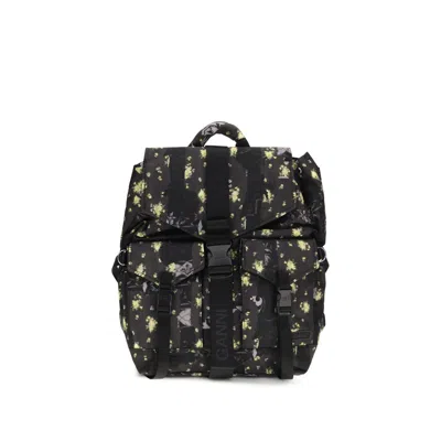 GANNI MULTICOLOR RECYCLED POLYAMIDE BACKPACK