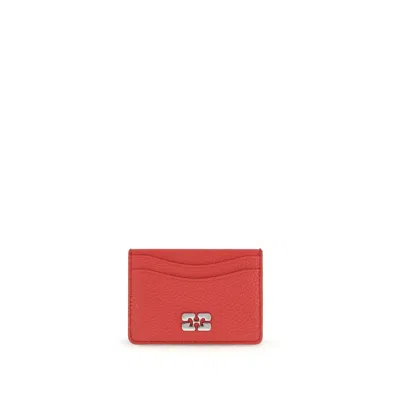Ganni Multicolor Recycled Polyester Wallet In Red