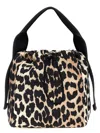 GANNI GANNI 'LEOPARD TECH POUCH' HANDBAG