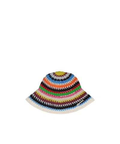 Ganni Multicolour Crochet Bucket Hat