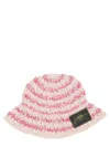 Ganni Multicolour Organic Cotton Hats In Pink