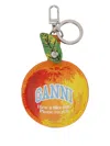 Ganni Multicolour Recycled Leather Key Holders In Pattern