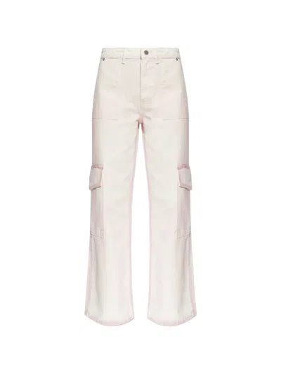 Ganni Multi-pocket Cargo Pants In White