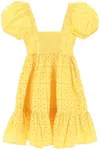 Ganni Women Mini Dress In Yellow