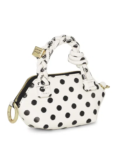 Ganni Nano Bou Bag Print Dots In Egret