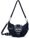 Ganni Navy Denim Small Bucky Bag In 642 Dark Navy