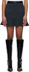 Ganni Navy Heavy Fleece Miniskirt In 683 Sky Captain