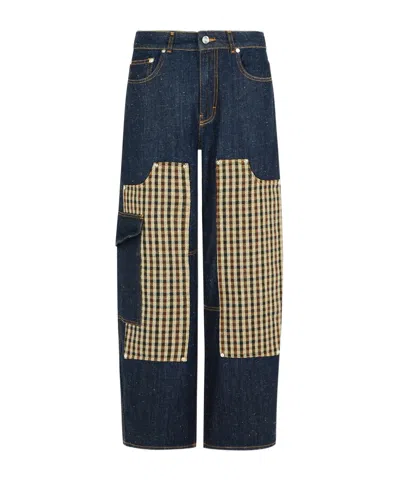 Ganni Neppy Carpenter Jeans In Blue