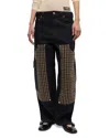 Ganni Neppy Carpenter Jeans In Dark Blue Stone In Black