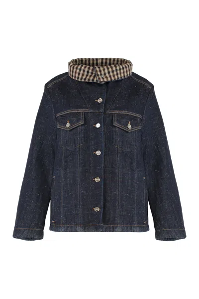 Ganni Neppy Denim Jacket In Multi