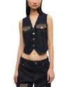 Ganni Neppy Denim Vest In Blue