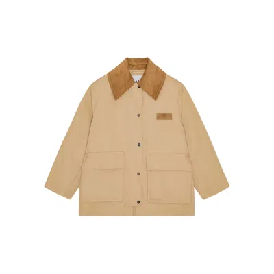 GANNI GANNI NEUTRALS JACKETS - OVERSIZED JACKETS WOMEN