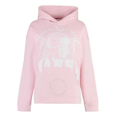 GANNI GANNI NOSEGAY ISOLI ANIMALS PRINT OVERSIZED HOODIE