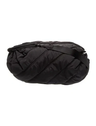 Pre-owned Ganni Nylon Crossbody Bag In Black