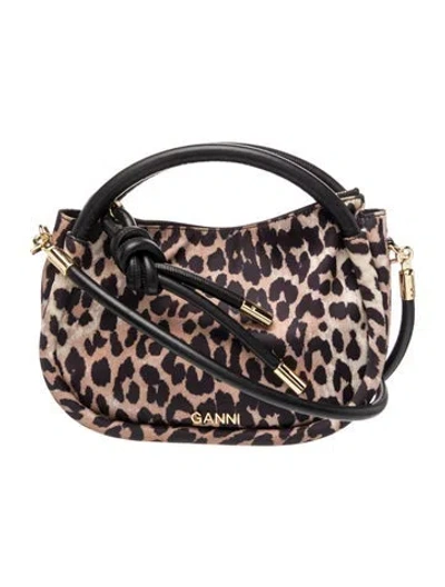 Pre-owned Ganni Nylon Crossbody Bag In Blue