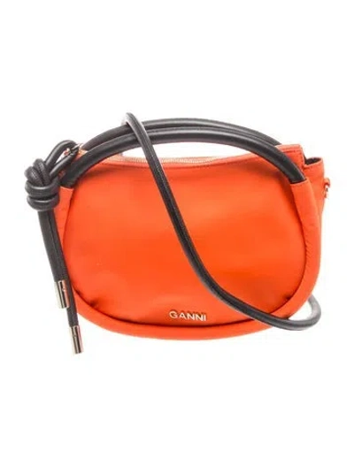 Pre-owned Ganni Nylon Crossbody Bag In Orange