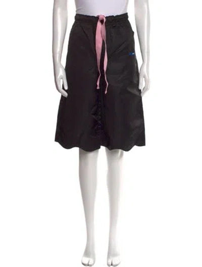 Pre-owned Ganni Nylon Knee-length Shorts In Black