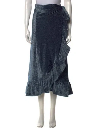 Pre-owned Ganni Nylon Midi Length Skirt