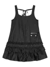 Ganni Zip-fastening Pocket Mini Dress In Black