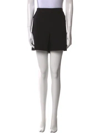 Pre-owned Ganni Nylon Mini Shorts In Black