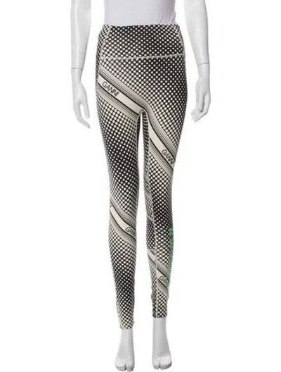 Pre-owned Ganni Nylon Printed Sweatpants In Multi
