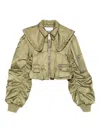 Ganni Nylon Short Bomber Jacket