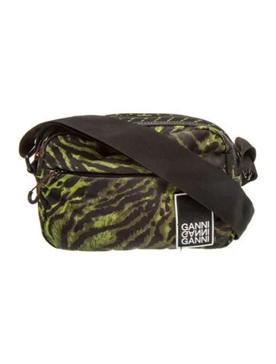 Pre-owned Ganni Nylon Shoulder Bag In Multi