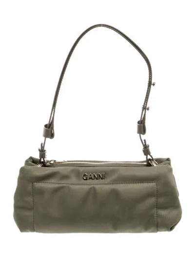 Pre-owned Ganni Nylon Shoulder Bag In Multi