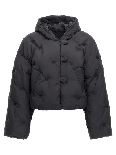 GANNI GANNI 'NYLON TECH PUFFER SHORT' DOWN JACKET