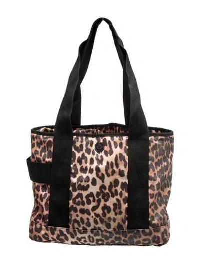 Pre-owned Ganni Nylon Tote In Black