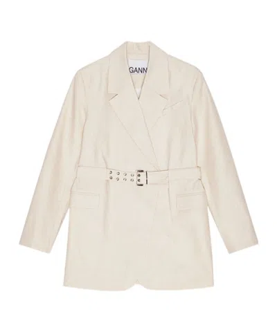 GANNI GANNI BELTED TAILORED BLAZER