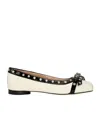 Ganni Ballerine Con Fiocco E Occhielli Ballerinas In White