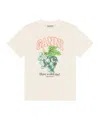 Ganni Grape Print Crew Neck Short Sleeve Top