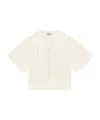 Ganni Off-white Stretch Cotton Blouse