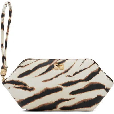 Ganni Off-white Bou Make-up Pouch In 135 Egret