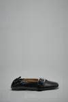 Ganni Oleatex Lace-up Ballerinas In Black